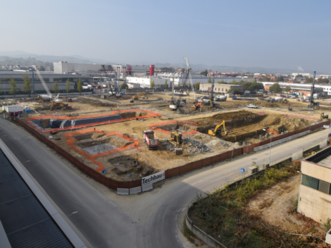 Monitoraggio timelapse E-Building Ferrari, Maranello